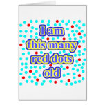 18 Red Dots Old Greeting Card