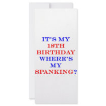 18 Where's my spanking? Rack Card Design