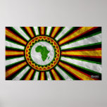 18" x 10" Africa Rising Banner Painting posters