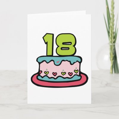 18 Year Old Birthday Cake cards