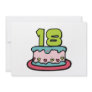 18 Year Old Birthday Cake Personalized Announcement