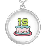 18 Year Old Birthday Cake Personalized Necklace