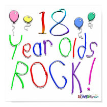 18 Year Olds Rock ! posters