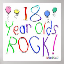 18 Year Olds Rock ! Print