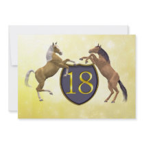18 years old birthday party rearing horses custom announcement