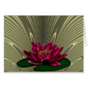 18K Golden with Deep Red Water Lily card