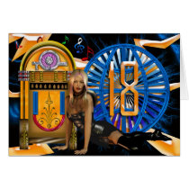 18th Birthday card, sexy woman and jukebox modern by moonlake 18th Birthday card, sexy woman and jukebox modern