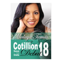 18th Birthday Cotillion Debut Save the Date Photo Custom Invitations