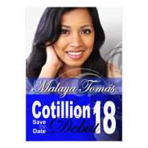 18th Birthday Cotillion Debut Save the Date Photo Personalized Invites