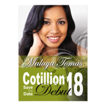 18th Birthday Cotillion Debut Save the Date Photo Personalized Invite