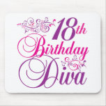 18th Birthday Diva Mouse Mat
