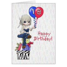 18th Birthday Girl Cards