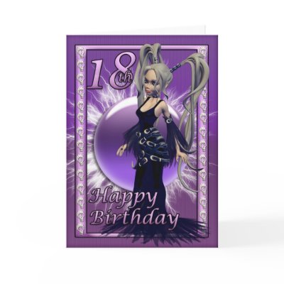 18th Birthday Gothic Doll, Happy Birthday 18 Cards by moonlake