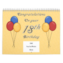 18th Birthday Memories & Guest Book Calendars