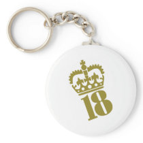18th Birthday - Number – Eighteen Key Chains