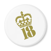 18th Birthday - Number – Eighteen Refrigerator Magnets