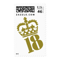 18th Birthday - Number – Eighteen postage
