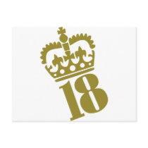 18th Birthday - Number – Eighteen Postcards