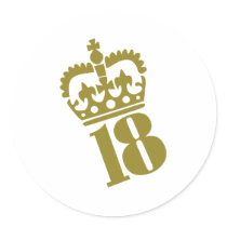 18th Birthday - Number – Eighteen stickers by Thinkdifferent 18th Birthday - Number – Eighteen stickers