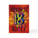 18th Birthday party Invitation cards