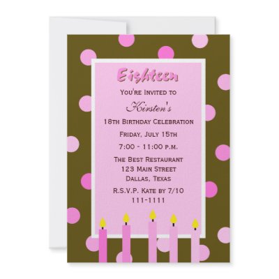 18th Birthday Party Invitation -- Pink Polka Dots by henishouseofpaper