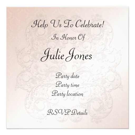 18th birthday party invitation with roses