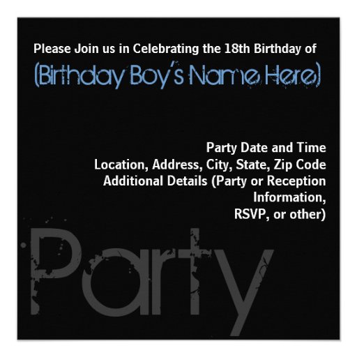 18th Birthday Party Invitations