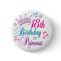 18th Birthday Princess Pin