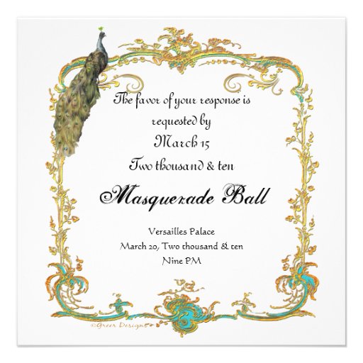 18th Century Costume Ball Invitation