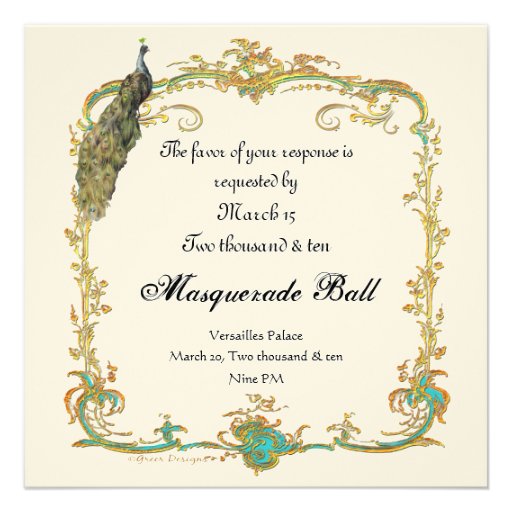 18th Century Costume Ball Invitation