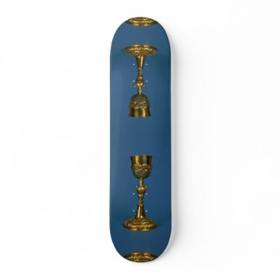 18th century gilded silver chalice, Torun, Poland Skate Deck by inspirelove