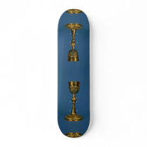 18th century gilded silver chalice, Torun, Poland Skate Deck
