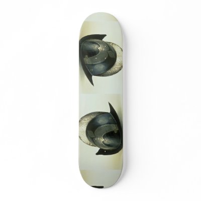 18th century helmet, Malbork, Poland Skateboard Decks by inspirelove