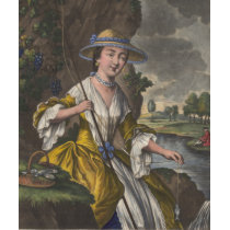 18th Century Woman Angler T-Shirt by AntiqueImages 18th Century Woman Angler T-Shirt