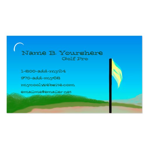18th Hole Business Card (front side)