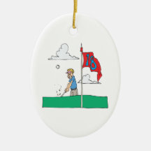 18th Hole Christmas Ornaments