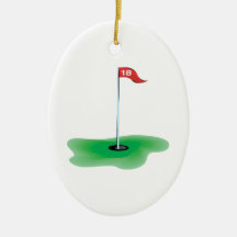 18th Hole Christmas Tree Ornaments
