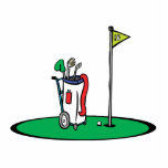 18th hole golf graphic photo sculptures