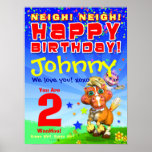 18x24" GiggleBellies Bucky Birthday Poster