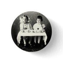 1900 Girlfriends Tea Party Pinback Button