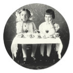 1900 Girlfriends Tea Party Round Sticker