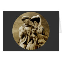 1900 Happy Young Couple Greeting Card