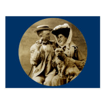 1900 Happy Young Couple Postcard