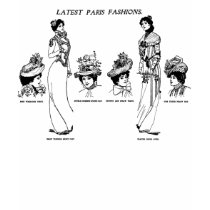 1900 Paris Hat Fashions Illustration Shirt