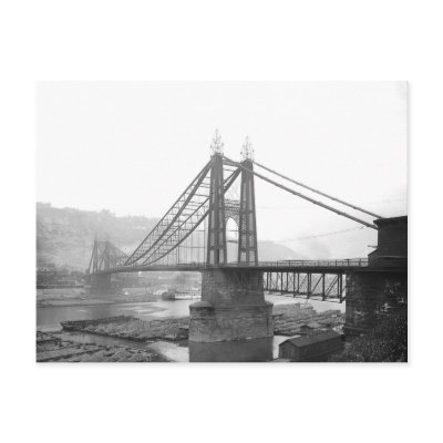 1900 Pointe Bridge Pittsburgh Pa. Postcard by WBShockey