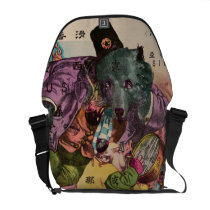 1900 World View Map Courier Bag