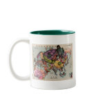 1900 World View Map mugs