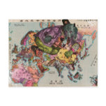 1900 World View Map Post Cards