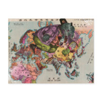 1900 World View Map Post Cards
