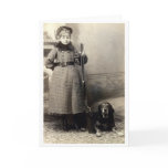 1900 Young Girl and her Hound Greeting Cards